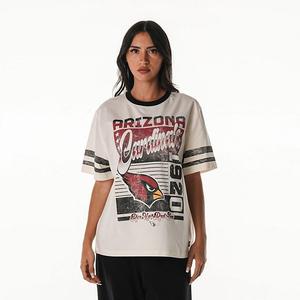 Женская футболка Arizona Cardinals vintage oversize с удлиненными плечами в цвете cream The Wild Collective