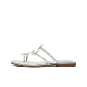 Тапочки-слайды женские серебристые BELLE, Silver