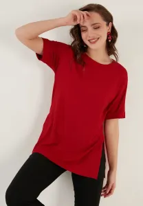 Свободная базовая футболка Lela, Red