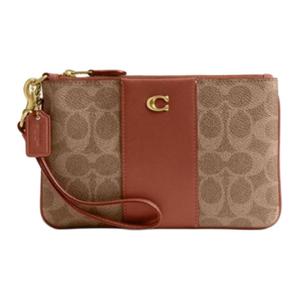 COACH Женский клатч из искусственной кожи карамельного цвета