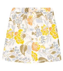 Шорты из льна и хлопка с цветочным принтом Gianni The New Society, разноцветный