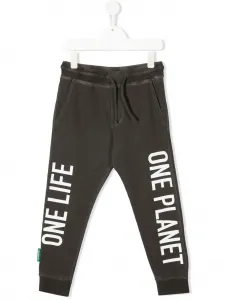 Спортивные брюки с логотипом и надписью Dsquared2 Kids, серый