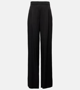 Широкие атласные брюки Ieti Max Mara, Nero