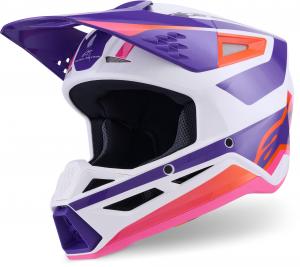 Мотокроссовый шлем Alpinestars s-m3 heat, White/Purple