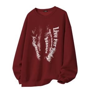 Свитшот Unisex Crew Neck Moderate Heavyweight HUANQIU, burgundy