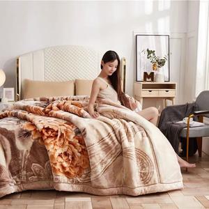 Fuanna Одеяло 200х230 см, двойное утепленное, вес 6 кг, цвет Peony Fairy - Coffee Brown