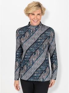 Рубашка с длинными рукавами с принтом цвета аквапетроль-черный WITT WEIDEN