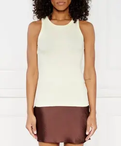 Топ Алексо Slim fit Samsøe Samsøe, желтый