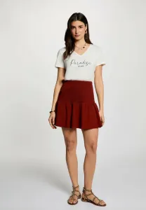 Футболка с v-образным вырезом и принтом Morgan, Bianco