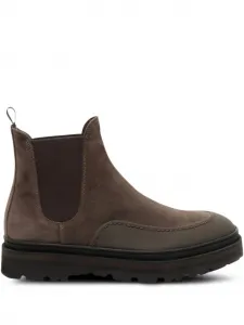 Ботинки челси с декоративной строчкой a.testoni, коричневый