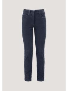 Hessnatur Узкие вельветовые брюки темно-синего цвета