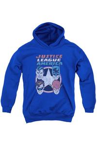 Толстовка с капюшоном DC Comics 4 Stars Youth Gildan, синий