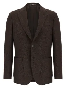 Блейзер с накладными карманами Boggi Milano, коричневый