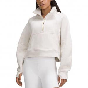 Свитшот серии Scuba для женщин Lululemon, Mixed айвори белый/золотой Zipper/HRLI/золотой