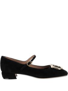 Замшевые балетки Мэри Джейн Ferragamo, черный