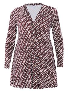 Вязаный кардиган YOEK Chain, коричневый