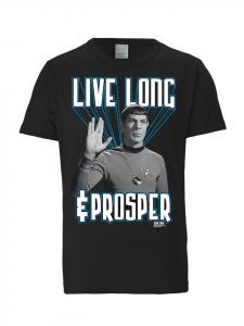 Logoshirt Футболки Star Trek - Spock, Live Long, черные