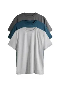 Комплект из 3 спортивных футболок стандартного кроя с круглым вырезом. The Set, Grey Navy