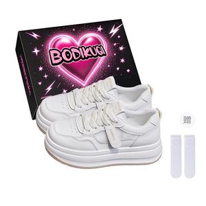 Boldi Kuki Женские низкие скейтборд кроссовки белые (эксклюзивная коробка+носки), цвет White (Exclusive Box+Socks)