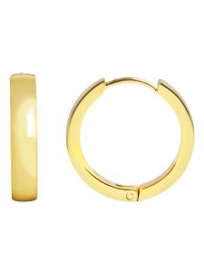 Adeliás Женские серьги - серьги-кольца на шарнирах из нержавеющей стали с золотым покрытием