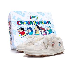 Теплые, нескользящие, низкие женские кроссовки для скейтбординга Crayon Shinchan x Coverage Jifffly, Beige