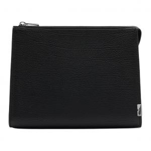 Burberry Кожаный клатч из телячьей кожи унисекс black