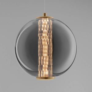 Подвесной светильник Nova Luce Navi Typ A, алюминий / дымчатое стекло - золото