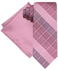Мужской галстук с градиентными квадратами и однотонный нагрудный платок Steve Harvey, Rose