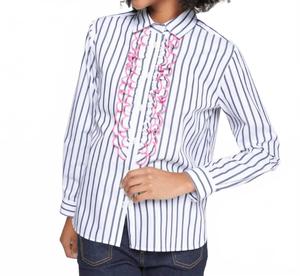 Рубашка на пуговицах темно-синего/розового цвета Vilagallo, темно-синий/розовый