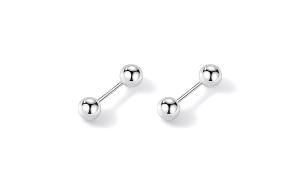 AWD Серьги-гвоздики S999 с серебряными шпильками