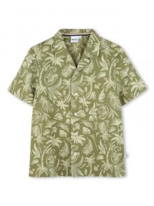 BOSS Kidswear рубашка с принтом, зеленый