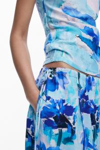 Расклешенная юбка миди с цветочным принтом