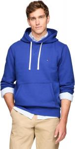 Мужская флисовая толстовка с капюшоном Tommy Hilfiger средней плотности, также доступна в размерах для больших и высоких мужчин, Wedge Blue