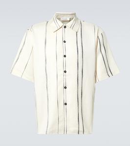 Полосатая рубашка из льна и хлопка Commas, Cream/Black