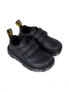 Кожаные мокасины Raffe с двойным ремешком Dr. Martens Kids, черный