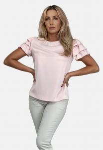 Блуза WITH FRILLS ON THE SLEEVES REGINA FASHION, цвет light pink
