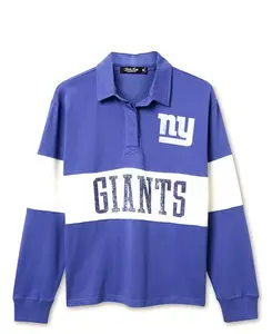 Женский свитер с длинным рукавом в стиле регби команды New York Giants (НФЛ) Junk Food Clothing, синий