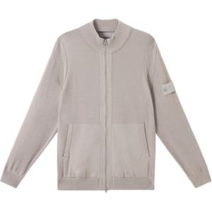 STONE ISLAND Вязаный кардиган с нашивкой компаса, Gray White