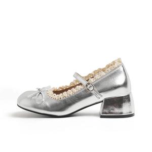 Boldi Kuki Женские туфли Мэри Джейн на массивном каблуке экрю, цвет Ecru