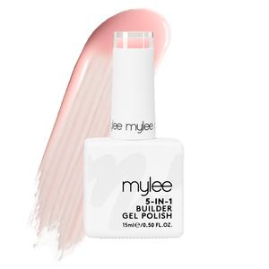 Гель-лак для ногтей 5-in-1 builder gel peach Mylee, 5-in-1 builder gel light pink, объем 15 мл
