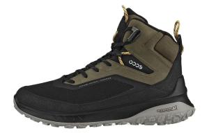 Ecco Кроссовки для бега с высоким верхом, устойчивые к истиранию и скольжению, мужские, черно-зеленые