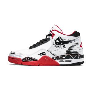 Flight Legacy Ink Dyed Mid топ винтажные баскетбольные кроссовки мужские красный Nike, светло-серый