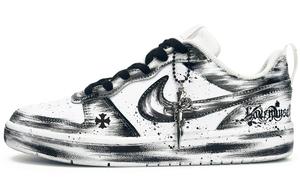 Кроссовки для скейтбординга Court Borough 2 для детей младшего школьного возраста Nike, черный/белый