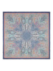 Шарф с узором пейсли ETRO, синий