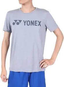 Футболка Yonex с коротким рукавом, приталенный крой, темно-синий