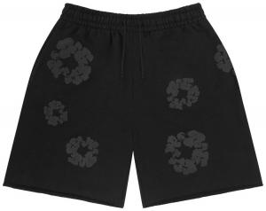 Джинсовые шорты Denim Tears Mono Cotton Wreath Sweatshorts, черный