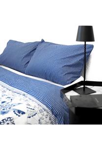 Синий-белый комплект постельного белья Cofi из 100% хлопка, пододеяльник и наволочки 240x220 см