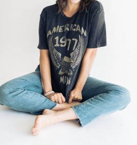 Футболка американского производства синего цвета falcon park