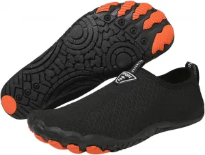 Водные туфли для мужчин и женщин, быстро сохнущие, водонепроницаемые, для трейл-раннинга, здоровые и нескользящие, босоножки-аквашузы для плавания, бассейна, пляжа, серфинга, прогулок, водной йоги, рек, озер, походов и каякинга Movnebyro, черный