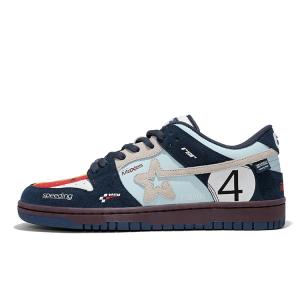 Износостойкие легкие нескользящие низкие кроссовки для скейтбординга унисекс синий RIPSTAR, Sevi (включает шнурки+ароматерапевтическая таблетка+влажная салфетка для чистки обуви и т.д.)